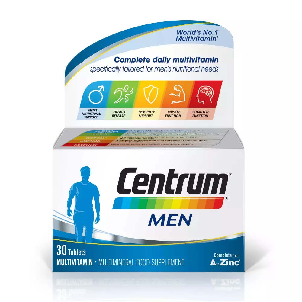 Knogle Vær sød at lade være Planet Centrum Men Multivitamin: Magnesium, Biotin & Iron | Centrum